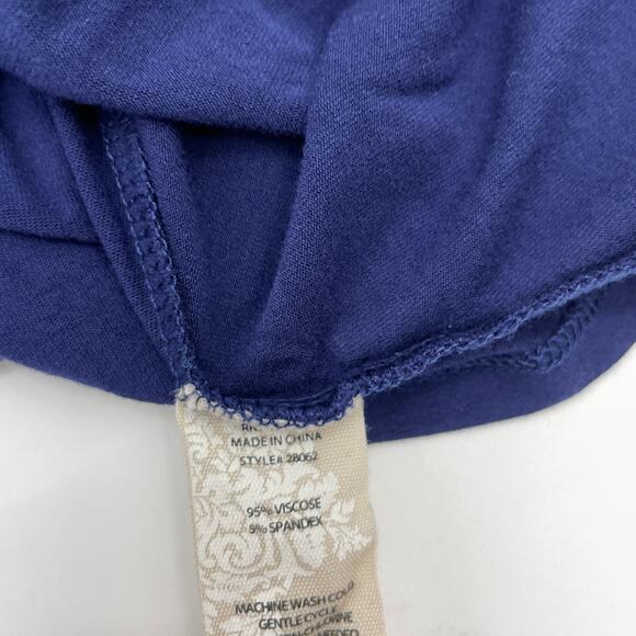 SOFT SURROUNDINGS Womens T- Shirt Size M Blue Classic Long Sleeve Relaxed Fit - Picture 3 of 6